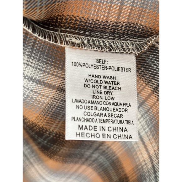 NEW Listicle Plaid Peplum Style Dress Size Medium Flannel Cottagecore Prairie - Picture 8 of 9